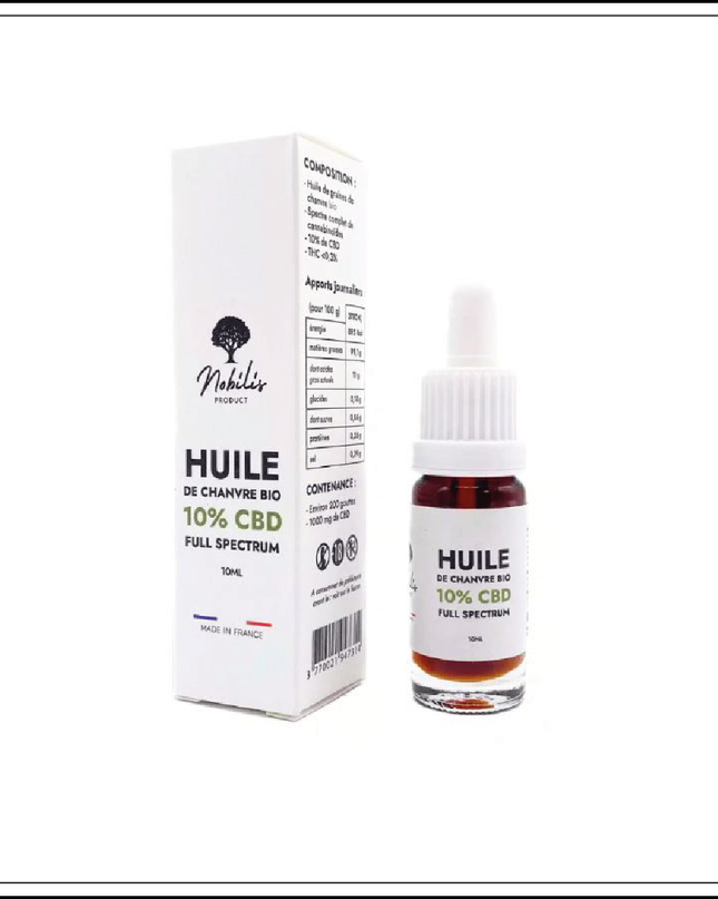 Huile CBD 10% Full Spectrum – Nobilis (10 ml)