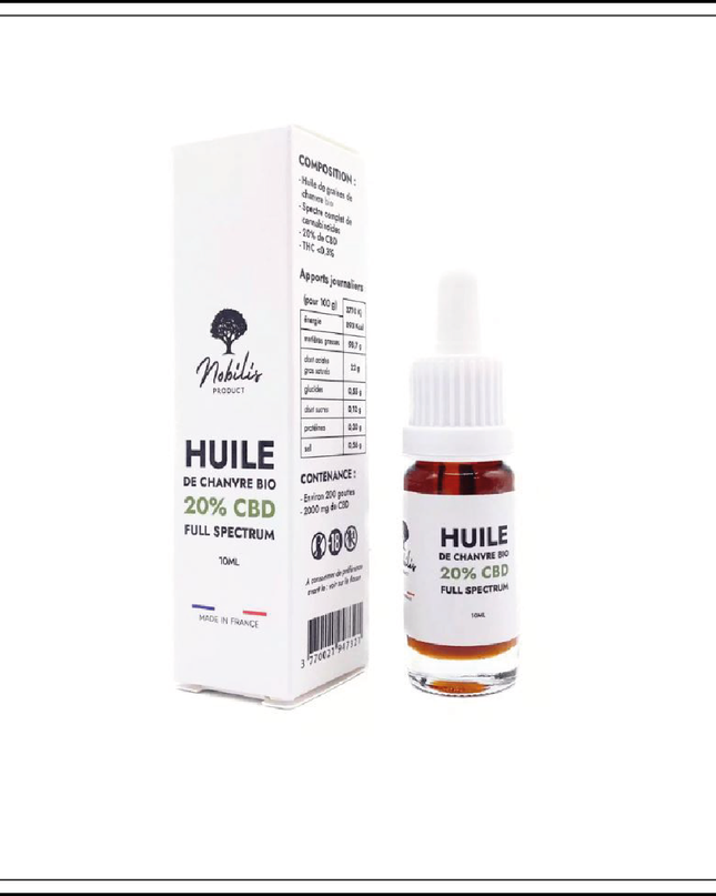Huile CBD 20% Full Spectrum – Nobilis (10 ml)