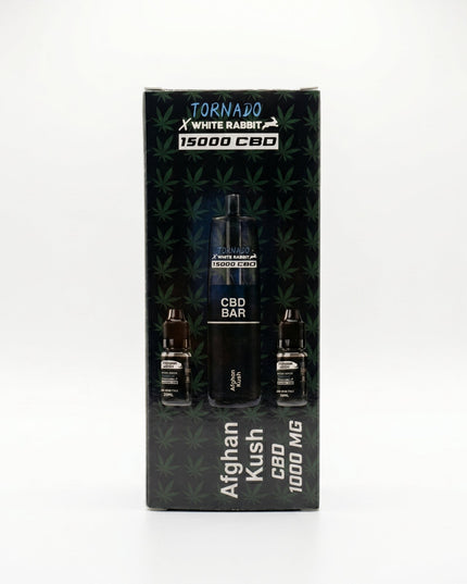 PUFF TORNADO X WHITE RABBIT CBD 1000MG AFGHAN KUSH 15000 PUFFS