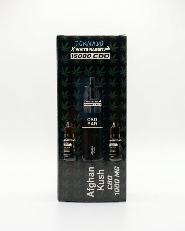 PUFF TORNADO X WHITE RABBIT CBD 1000MG AFGHAN KUSH 15000 PUFFS