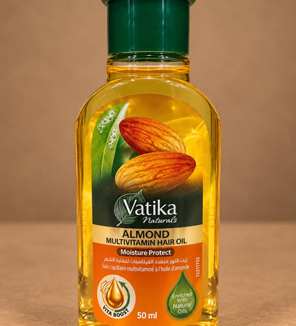 Dabur Vatika Almond Multivitamin Hair Oil - 50ml | Huile Capillaire à l'Amande