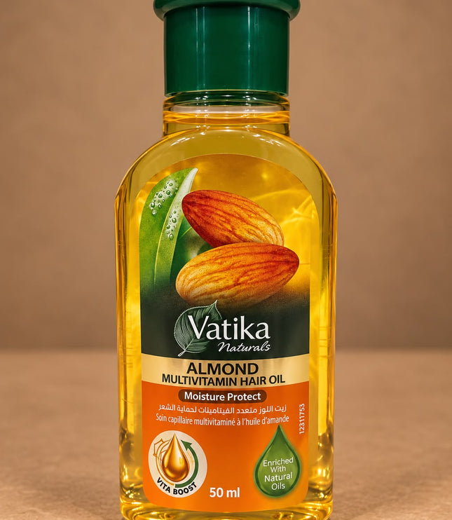 Dabur Vatika Almond Multivitamin Hair Oil - 50ml | Huile Capillaire à l'Amande