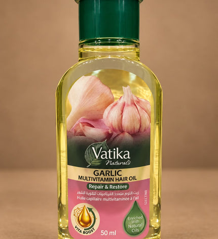 Dabur Vatika Garlic Multivitamin Hair Oil - 50ml | Huile Capillaire à l'Ail