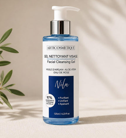 Gel Nettoyant Visage Nila (Argan, Aloe Vera & Eau de Rose) - ARTICOSMETIQUE - Essentiel Harmony