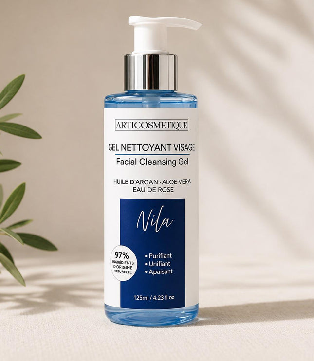 Gel Nettoyant Visage Nila (Argan, Aloe Vera & Eau de Rose) - ARTICOSMETIQUE - Essentiel Harmony