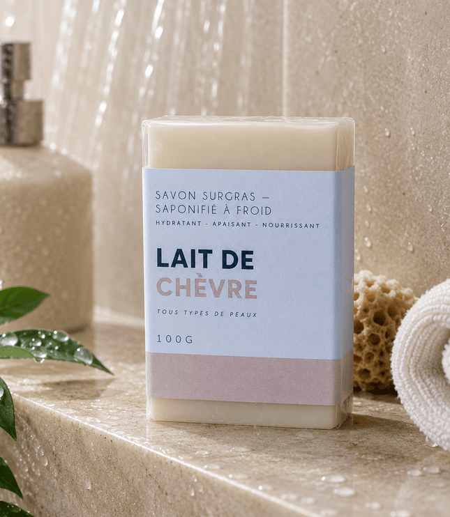 Savon Surgras à Froid - Lait de Chèvre (Peaux Sensibles) - Essentiel Harmony