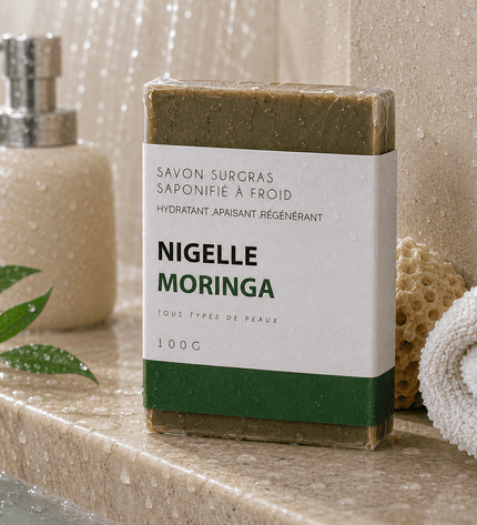 Savon Surgras à Froid - Nigelle & Moringa (Hydratant & Régénérant) - Essentiel Harmony