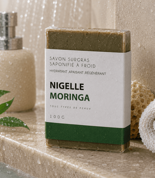 Savon Surgras à Froid - Nigelle & Moringa (Hydratant & Régénérant) - Essentiel Harmony