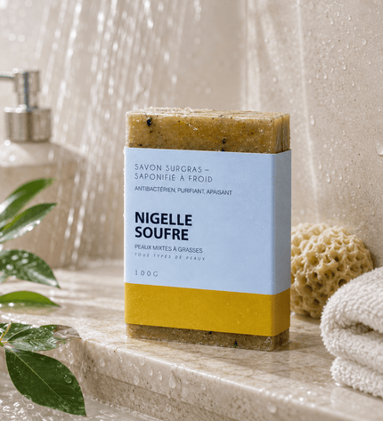 Savon Surgras à Froid - Nigelle & Soufre (Anti-imperfections) - ARTICOSMETIQUE - Essentiel Harmony