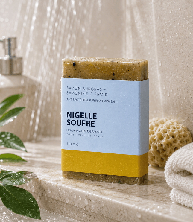 Savon Surgras à Froid - Nigelle & Soufre (Anti-imperfections) - ARTICOSMETIQUE - Essentiel Harmony