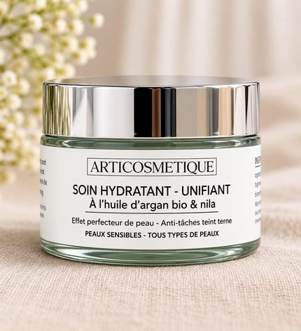 Soin Hydratant Unifiant à l'Huile d'Argan Bio & Nila - ARTICOSMETIQUE - Essentiel Harmony